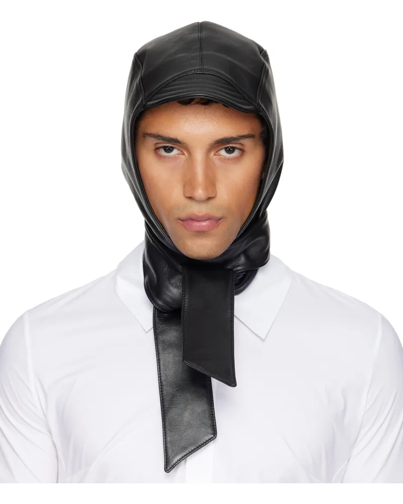 Jean Paul Gaultier Black 'The Leather' Hood 00-black