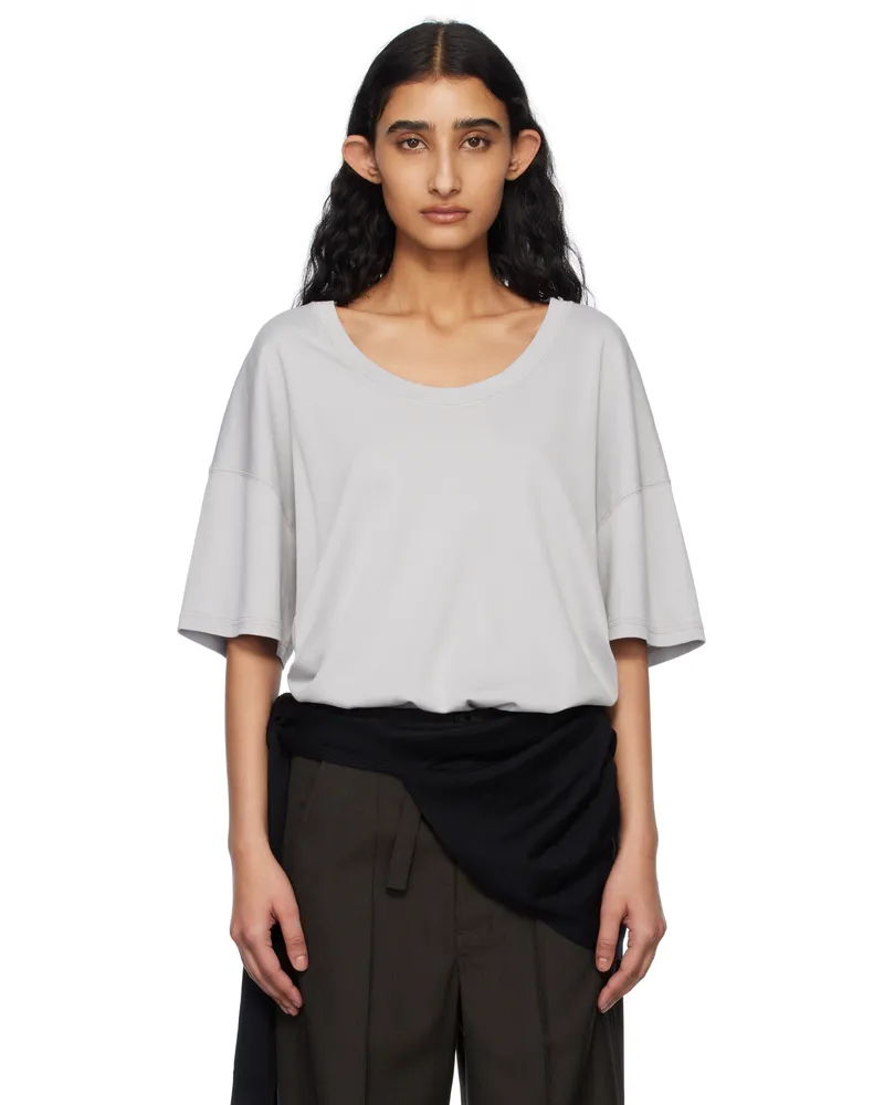 Christophe Lemaire Gray Rib T-shirt Bk942