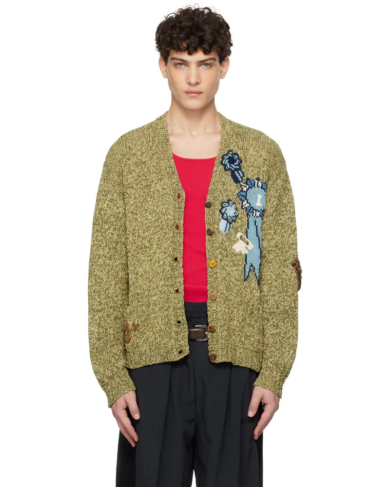 STORY mfg. Khaki Twinsun Cardigan Olive