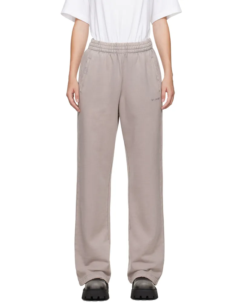 WE 11 DONE Pink Subtle Distressed Sweatpants Light