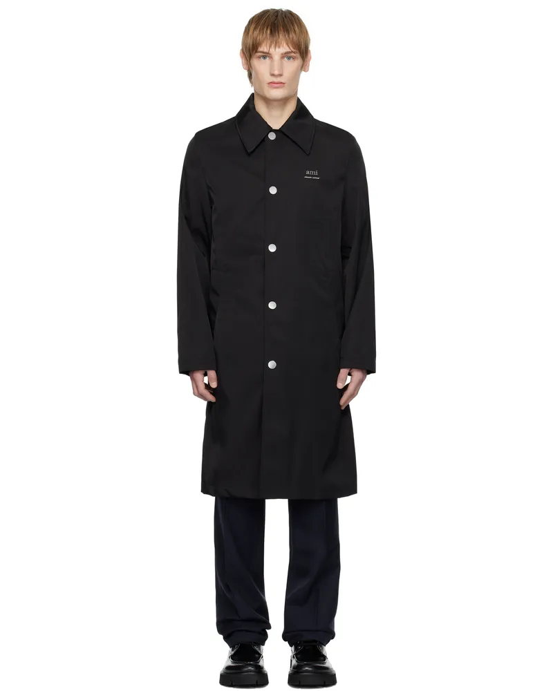 AMI Paris Black 'AMI Alexandre Mattiussi' Rain Coat Black
