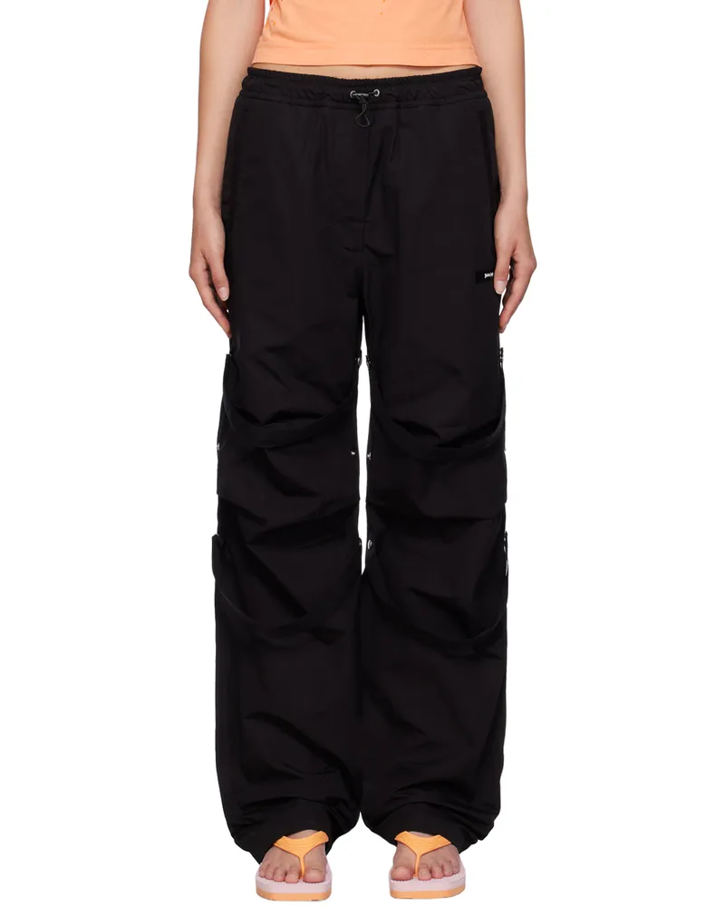 Palm Angels Black Upside Down Palm Trousers Black