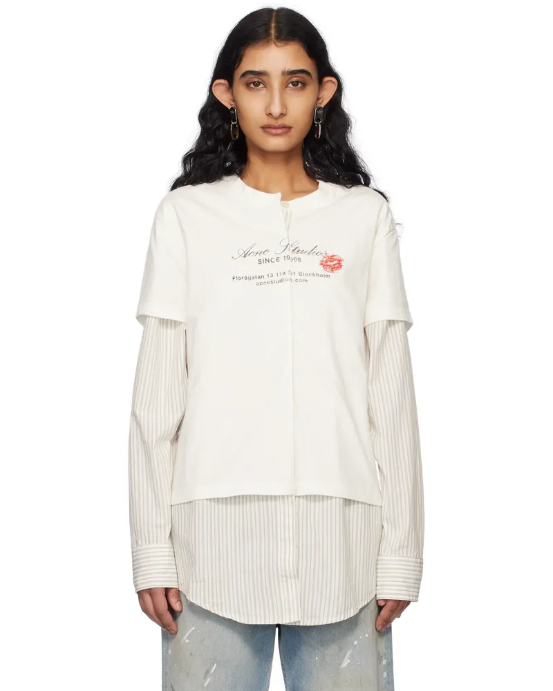 Acne Studios Off-White Layered T-shirt Aeg