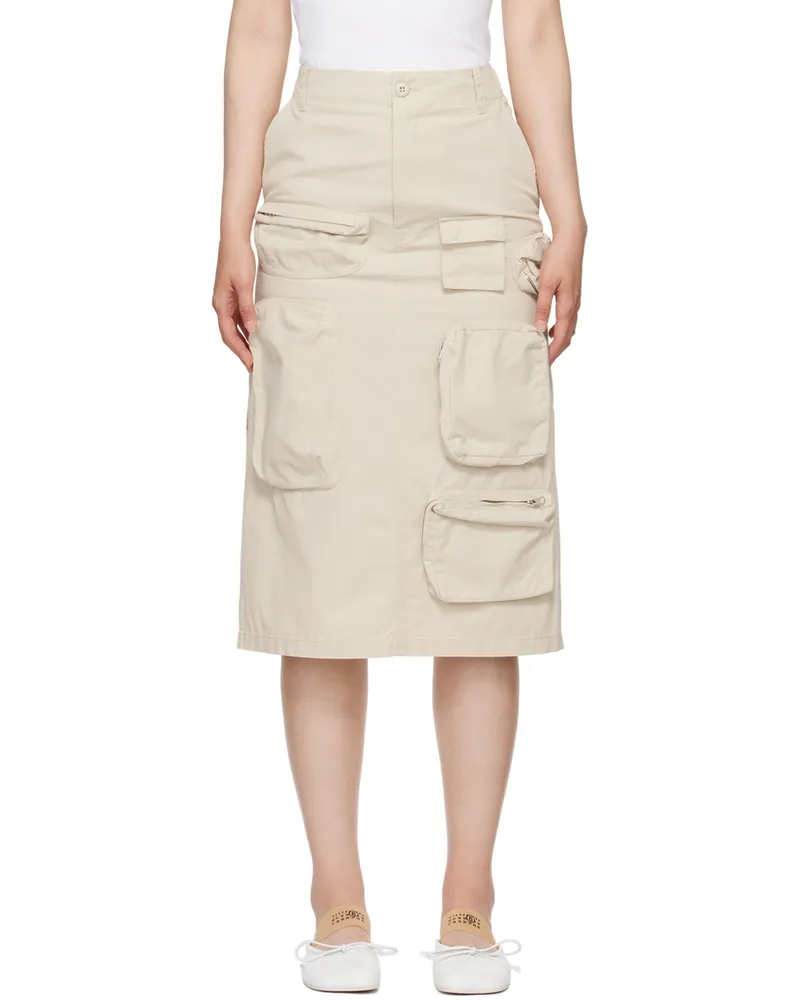 Maison Margiela Beige Pocket Midi Skirt 103