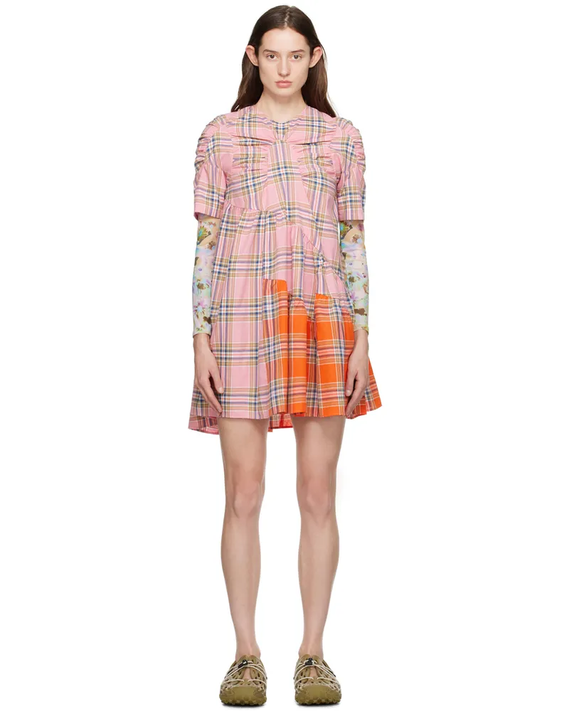 Collina Strada Pink Arc Midi Dress Pink-orange