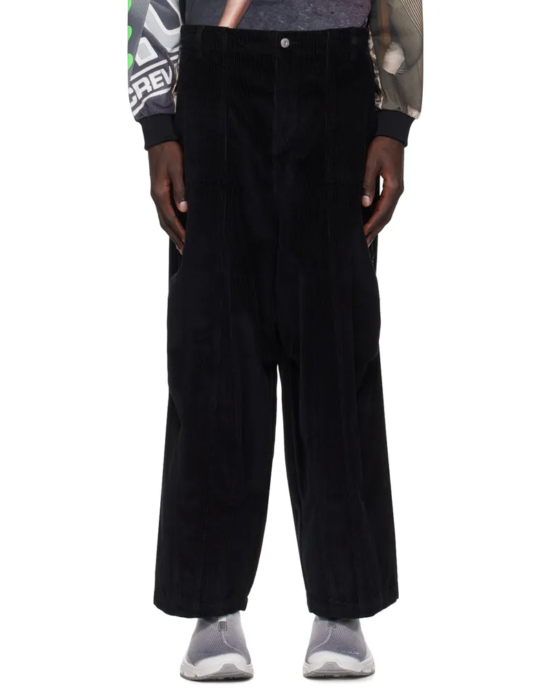 Perks and Mini Black Corduroy Pondering Trousers Black