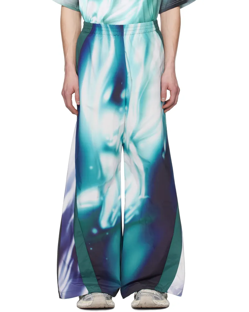 Gerrit Jacob Blue Printed Track Pants Black