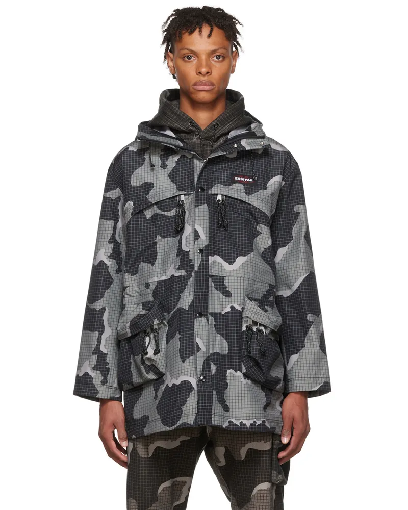 Undercover Gray Eastpak Edition Nylon Coat Black