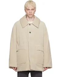 Wooyoungmi Off-White Spread Collar Down Coat Ivory