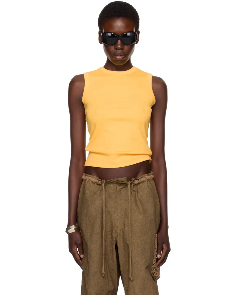 Flore Flore SSENSE Exclusive Yellow Esmé Tank Top Mango