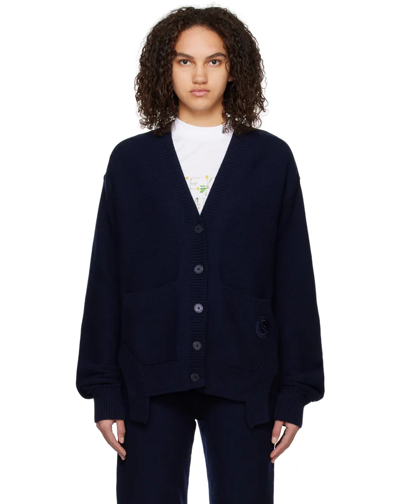 Stella McCartney Navy S-Wave Cardigan 4000