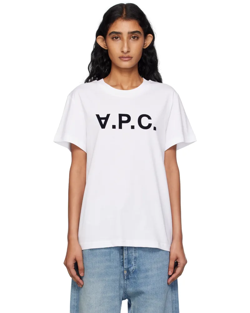 A.P.C. White Standard Grand 'VPC' T-shirt Tae