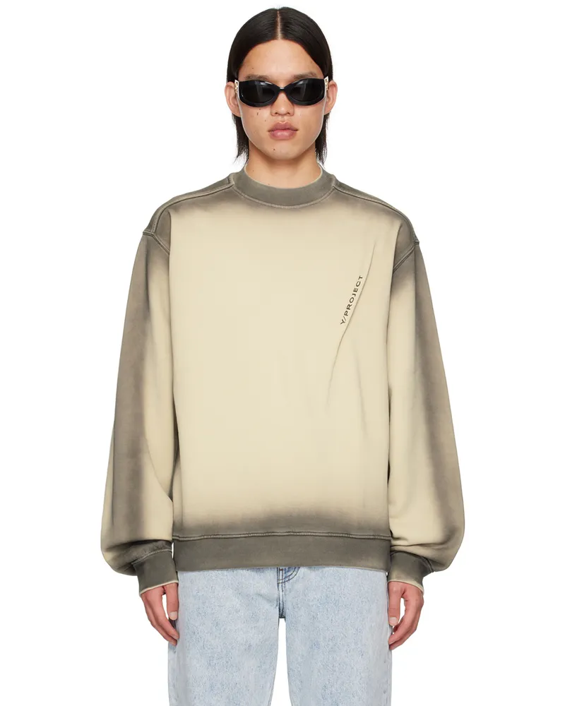 Y/PROJECT Beige Pinched Logo Sweatshirt Beige