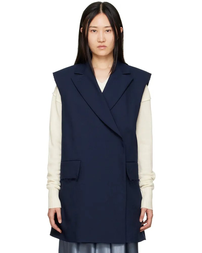 SPORTMAX Navy Cloruro Vest 001