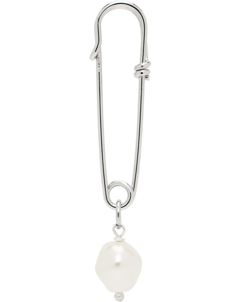 Justine Clenquet Silver Chelsea Single Earring Palladium