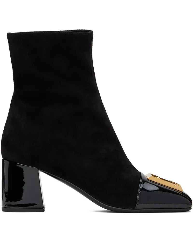 Balmain Black Suede Edna Boots 0pa
