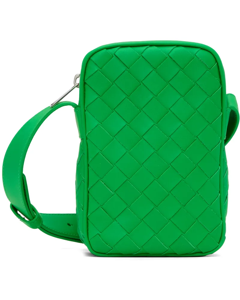 Bottega Veneta Green Intrecciato Messenger Bag 3724