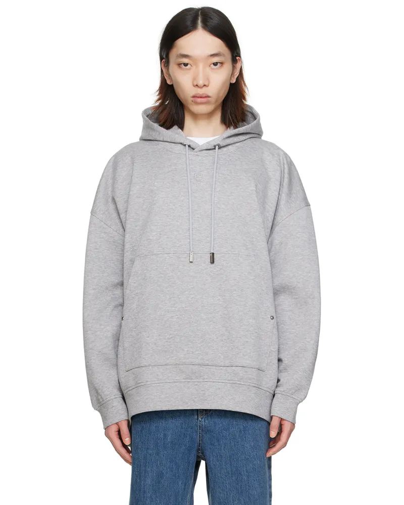 Wooyoungmi Gray Sleeve String Hoodie 745g
