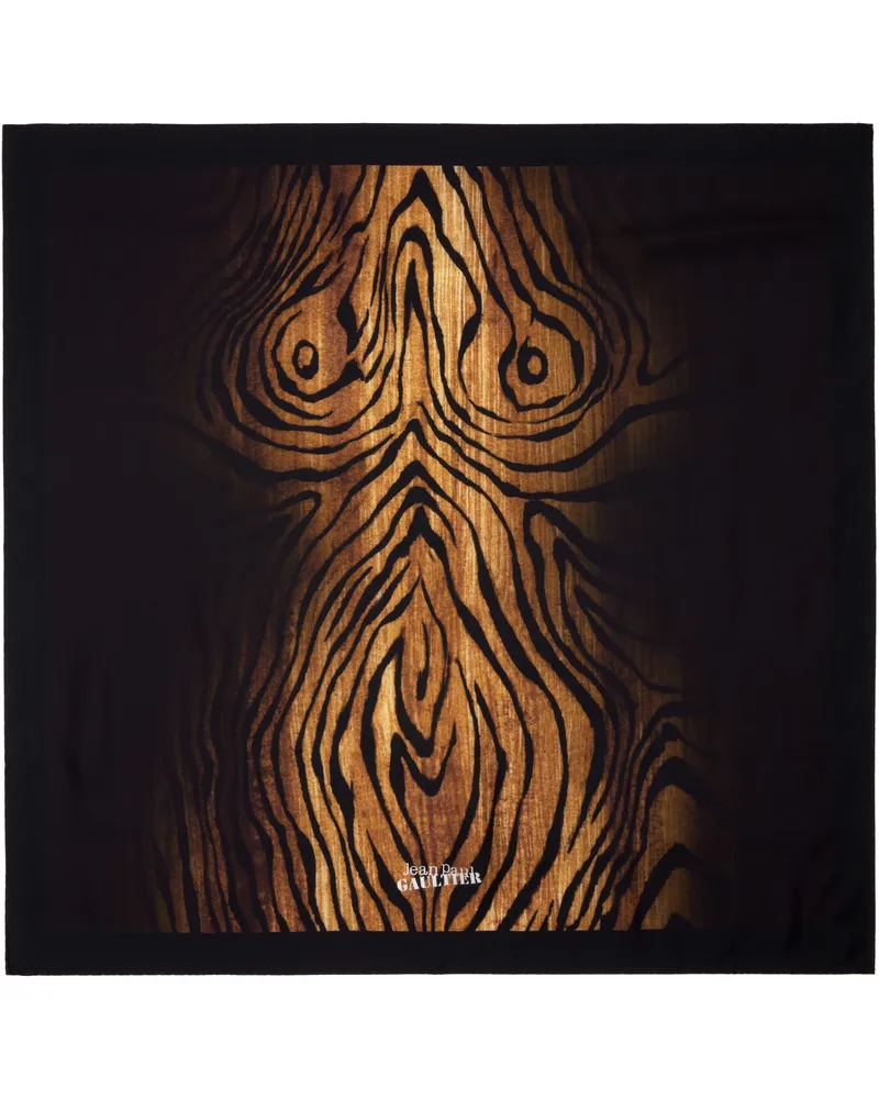 Jean Paul Gaultier Brown & Black 'The Wood' Scarf 0060