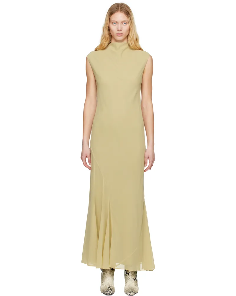 TOVE Green Erin Maxi Dress Sand