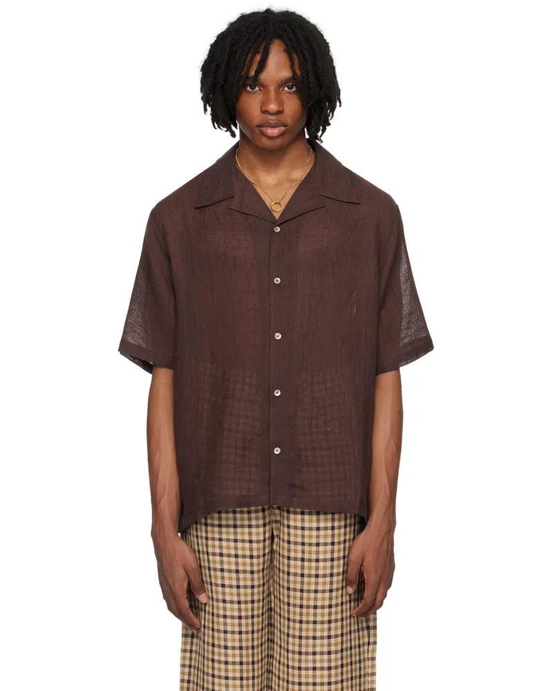 Séfr Brown Dalian Shirt Feather