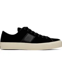 Tom Ford Black Cambridge Lace Up Sneakers Black