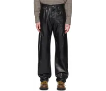 Black 'The Calfskin 333' Leather Pants
