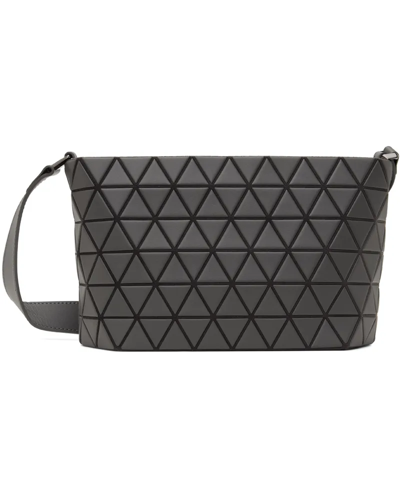 Issey Miyake Gray Crystal Matte Shoulder Bag 14-charcoal