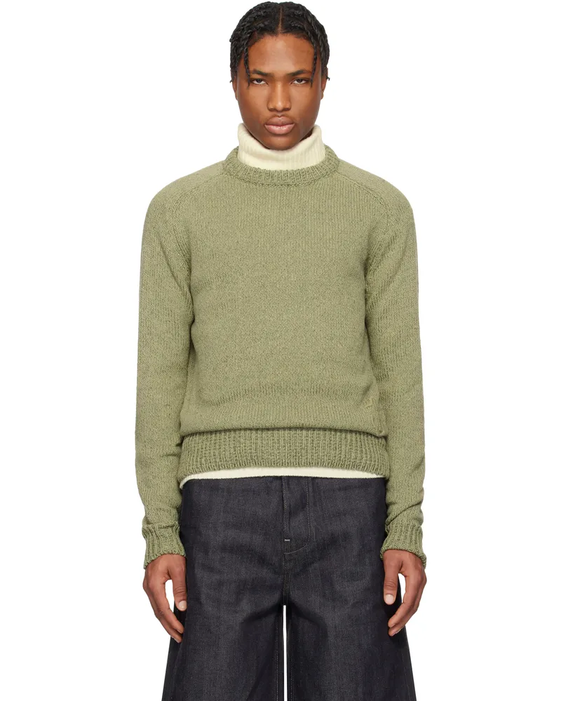 Jil Sander Green Embroidered Sweater 317