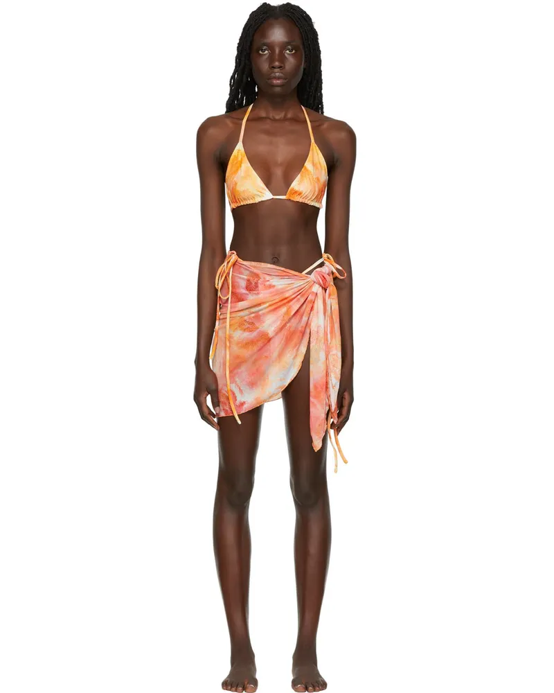 Kim Shui SSENSE Exclusive Orange String Bikini Orange