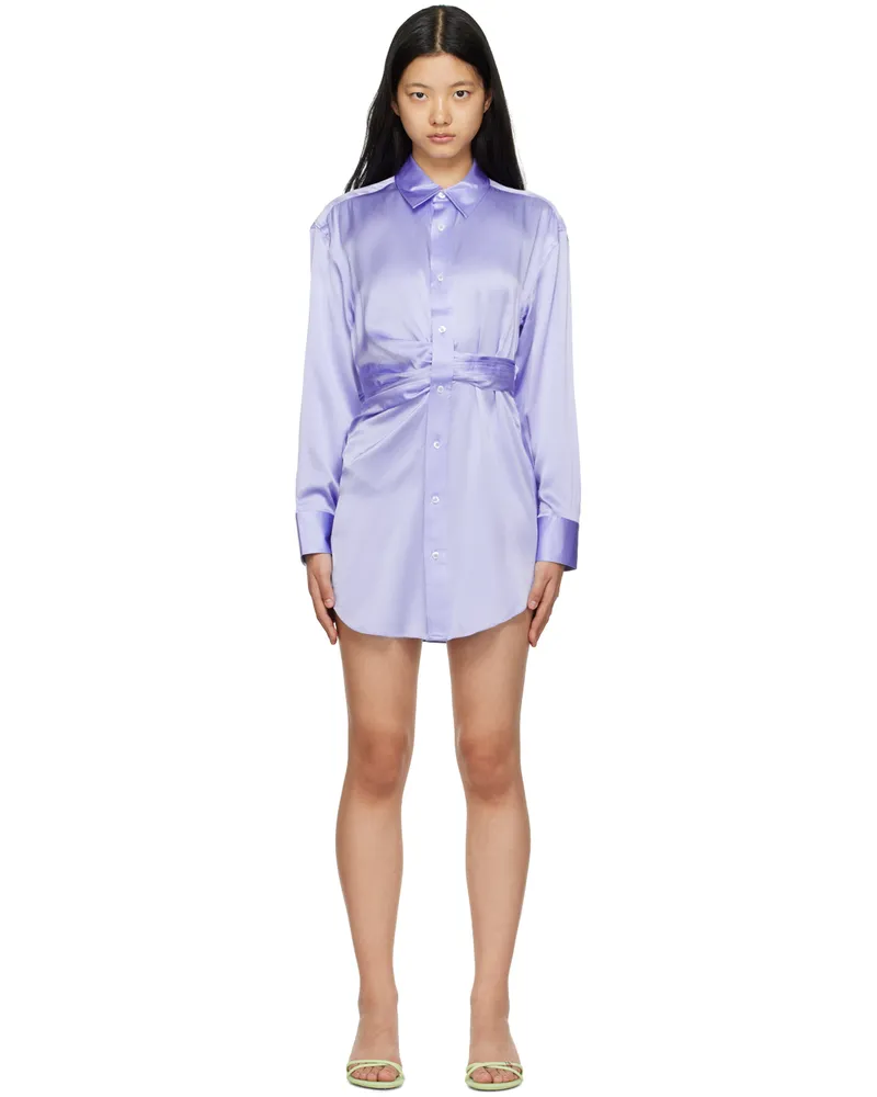 Alexander Wang Blue Draped Minidress 542