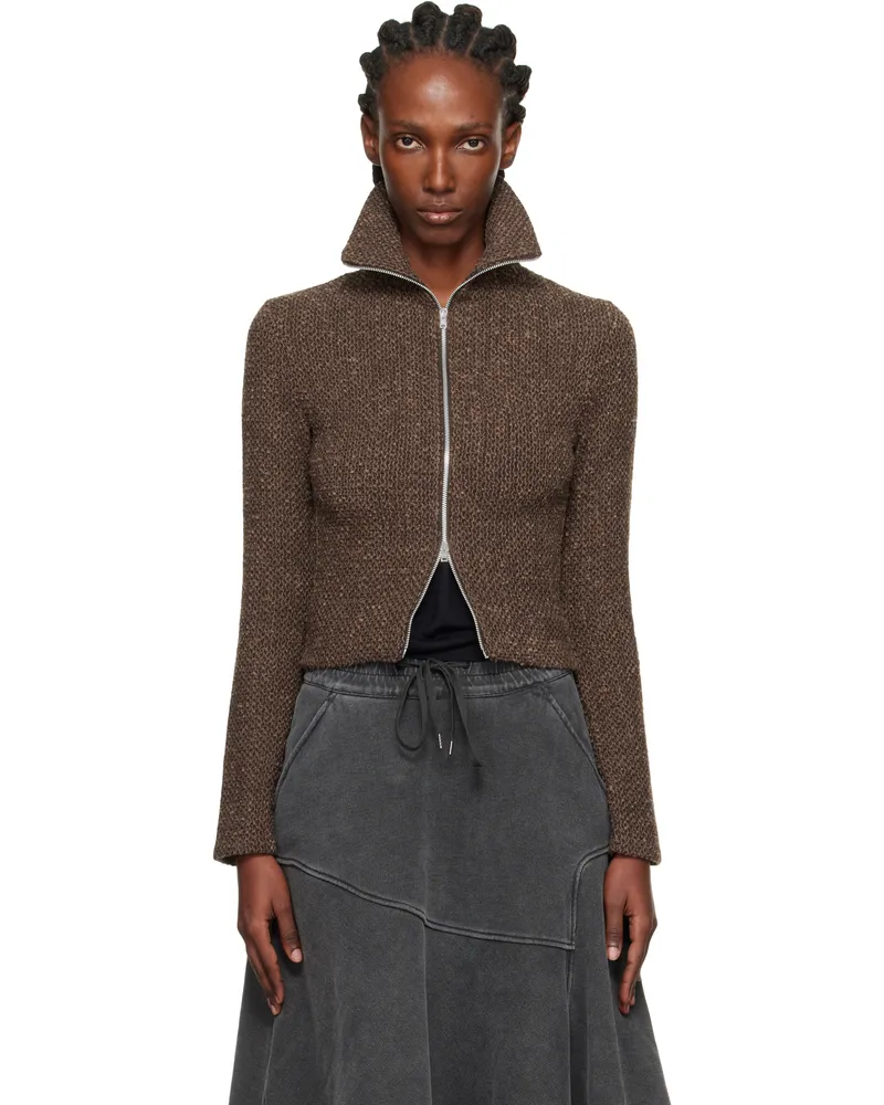 Our Legacy Brown Slim Zip Long Sleeve Jacket Brown