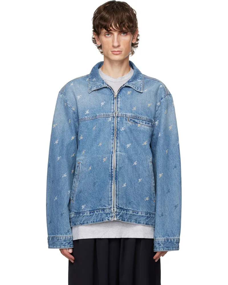 Axel Arigato Blue Signature 'A' Denim Jacket Light