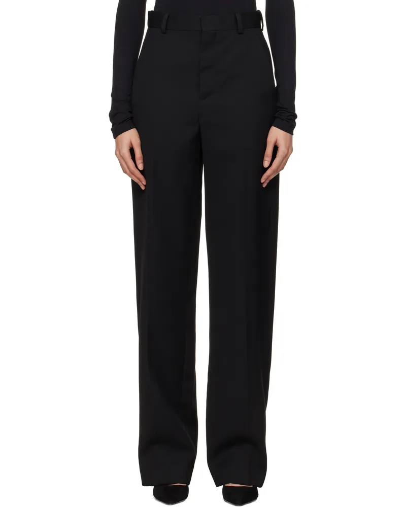 WARDROBE.NYC Black Straight Leg Trousers Black