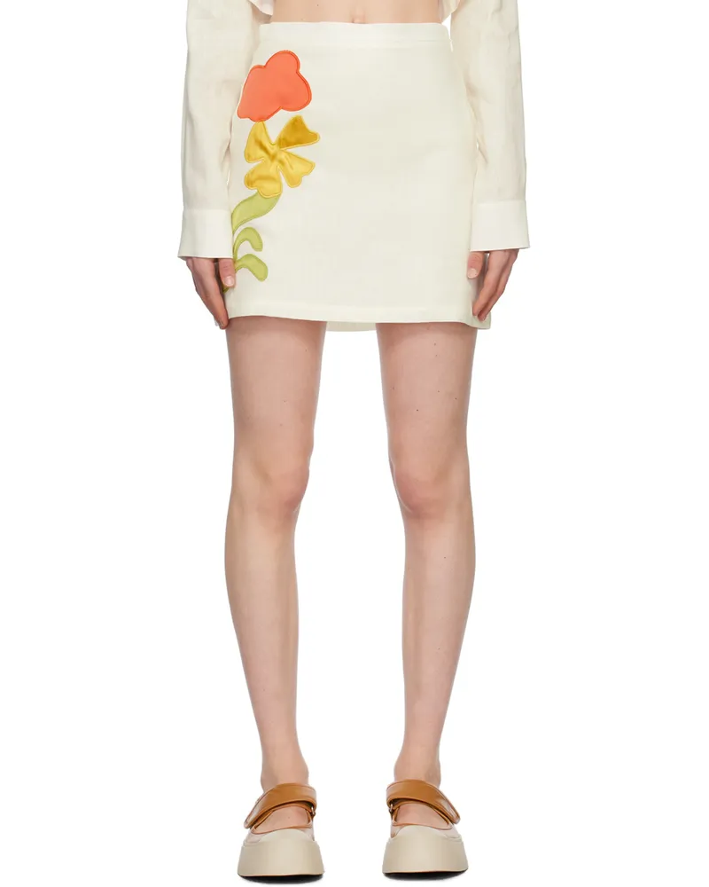 Marni Off-White No Vacancy Inn Edition Graphic Mini Skirt 00w04
