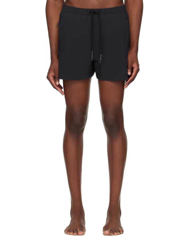 Boris Bidjan Saberi Black Drawstring Swim Shorts Black