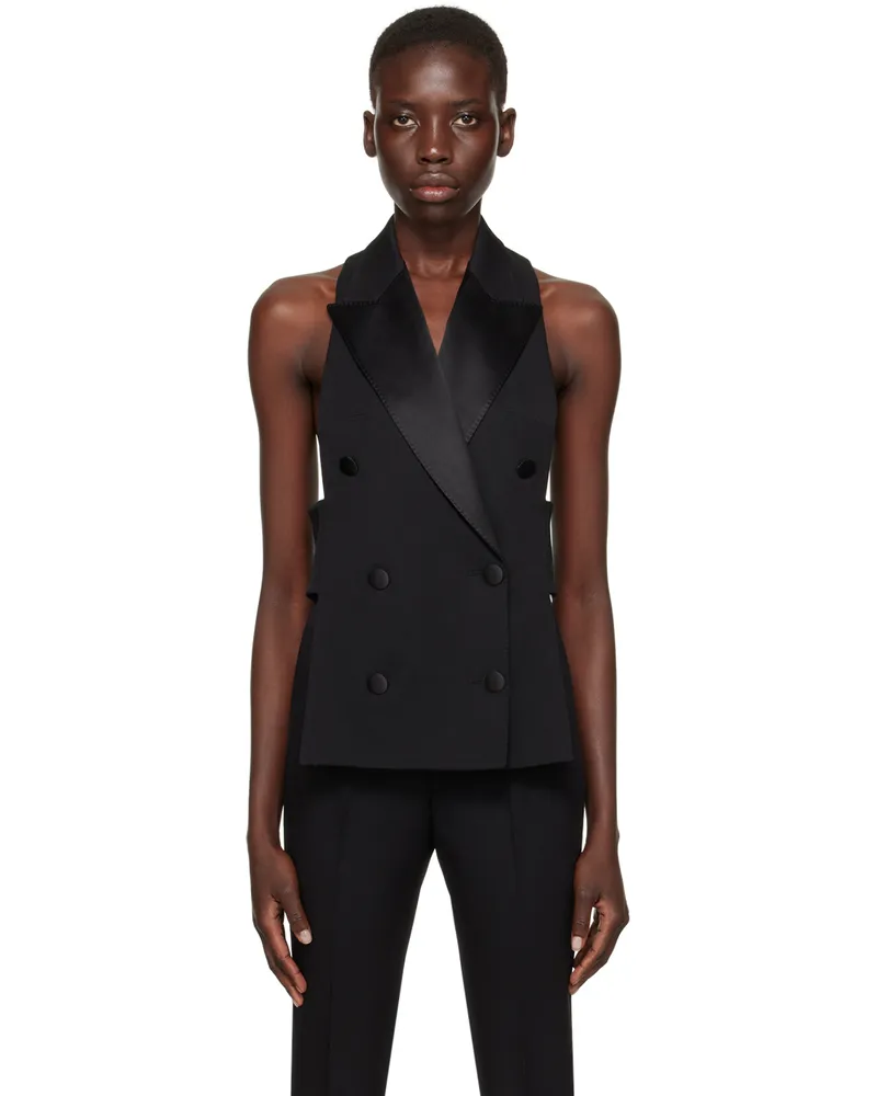 Dolce & Gabbana Black Double-Breasted Vest N0000