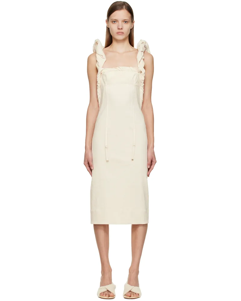 Jacquemus Off-White Le Papier 'La Robe Crema' Maxi Dress 110