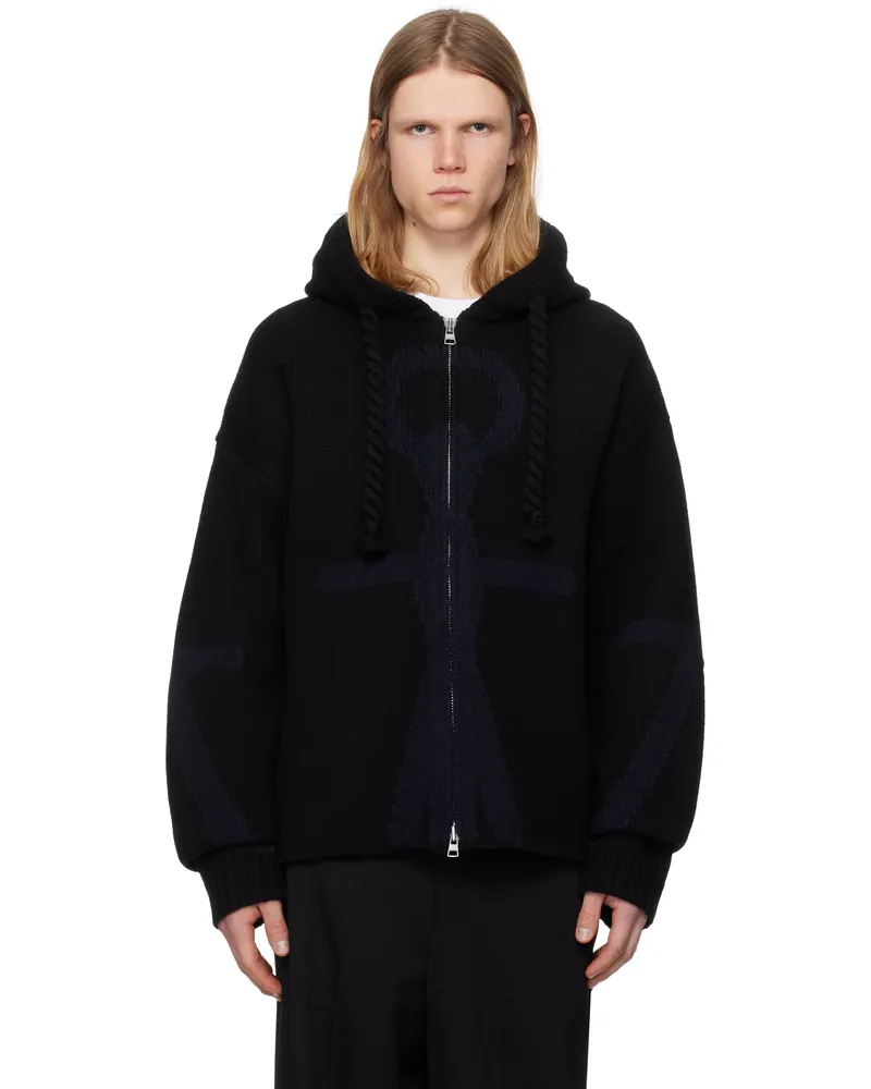 J.W.Anderson Black Anchor Logo Hoodie 719