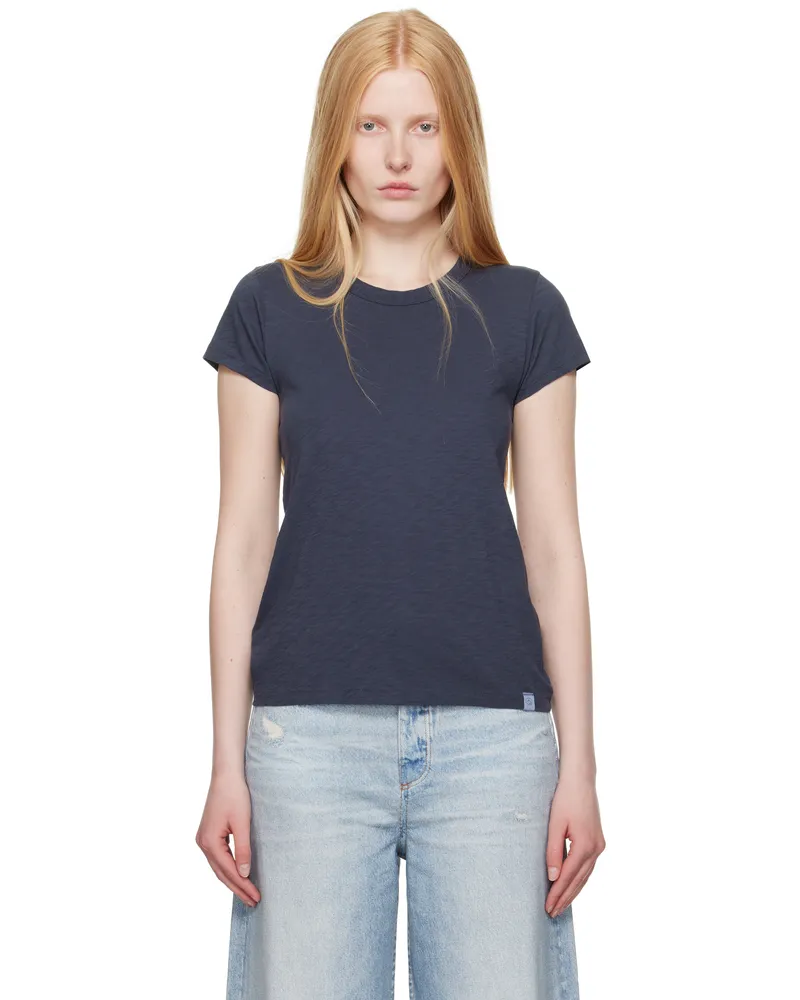 Rag & Bone Navy 'The Slub' T-shirt Salute