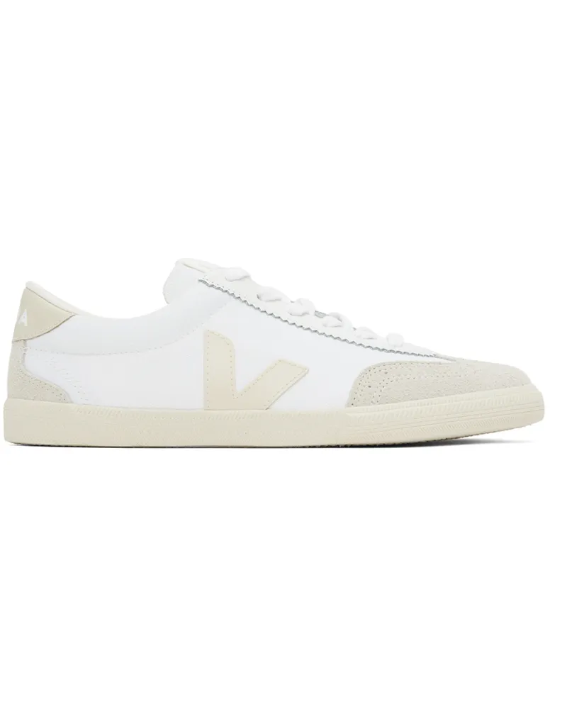 VEJA White & Gray Volley Canvas Sneakers White_pierre
