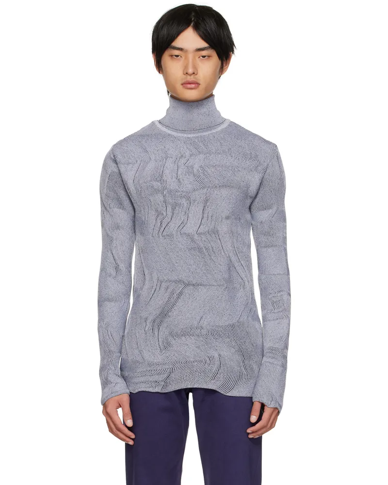Carlota Barrera Gray Psychedelic Turtleneck Light