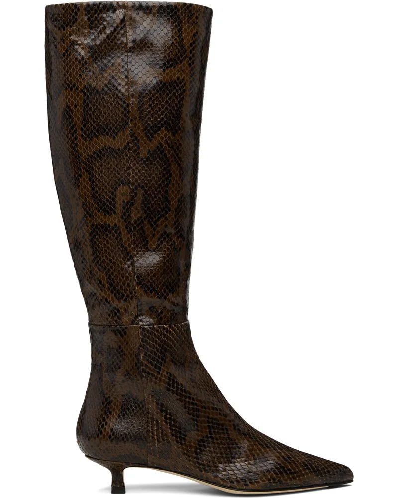aeyde Brown Sabrina Tall Boots Moka
