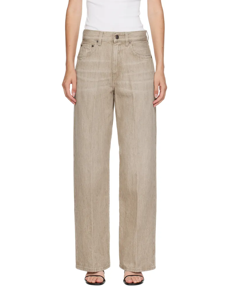 6397 Beige Wide Jeans Sand