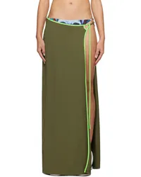 OTTOLINGER Khaki Wrap Maxi Skirt Vamos