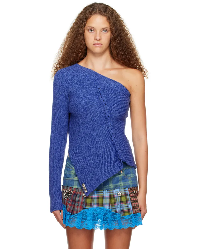 Andersson Bell Blue Hand Twist Sweater Melange