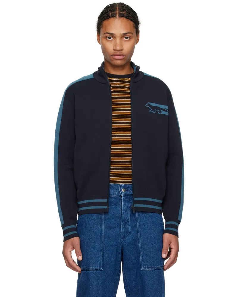 Kitsuné Navy Flash Fox Zipped Jacket P446