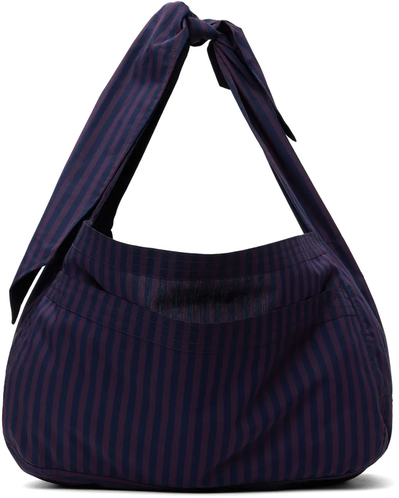 SC103 Purple & Navy Cocoon Sac Tote Arcade