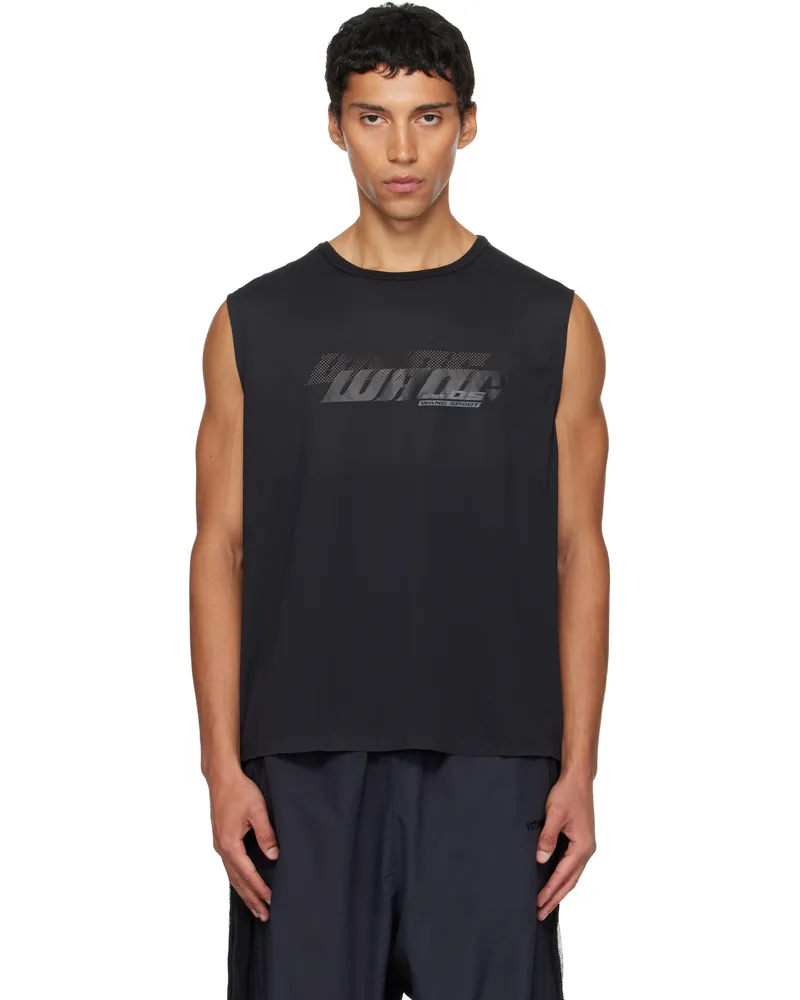 Alexander Wang Black Graphic Logo Muscle Tank Top 001