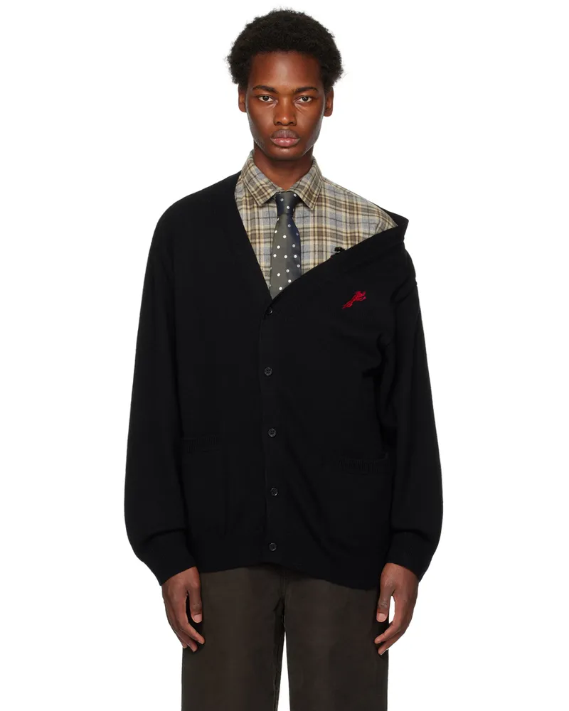 Doublet Black Half Loose Cardigan Black